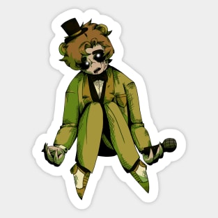 Golden Freddy Gijinka Transparent Sticker